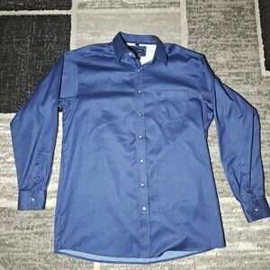 Ariat Pro Series Men's Long Sleeve Dress Shirt Button Up, Blue Size L-Tall